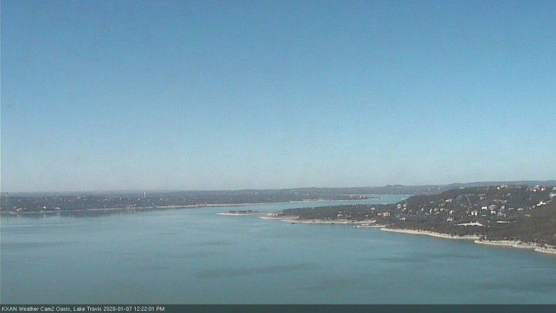 Lake Travis webcam, January 7, 2020 12:25 PM CT