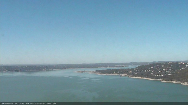 Lake Travis webcam, January 7, 2020 12:45 PM CT
