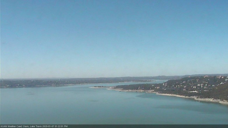 Lake Travis webcam, January 7, 2020 1:25 PM CT