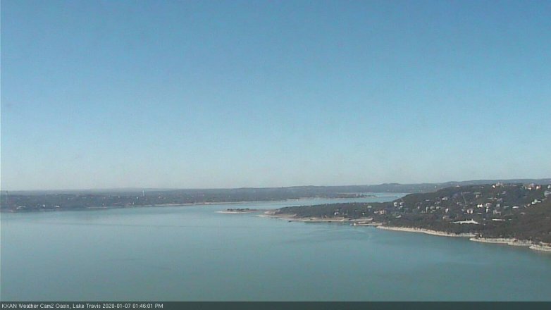 Lake Travis webcam, January 7, 2020 1:45 PM CT