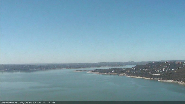 Lake Travis webcam, January 7, 2020 2:00 PM CT
