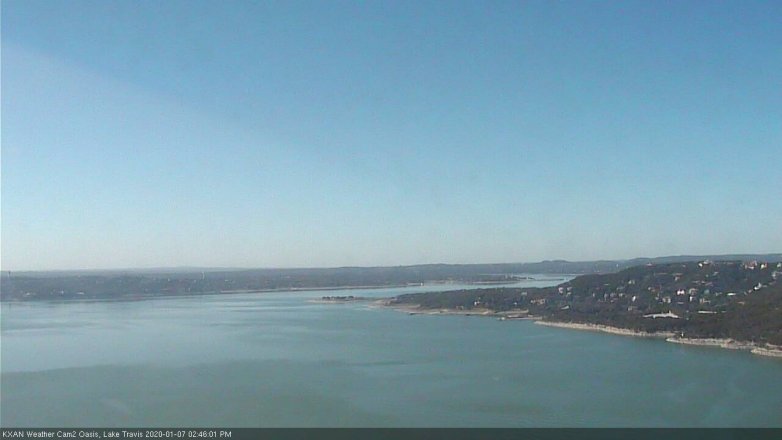 Lake Travis webcam, January 7, 2020 2:45 PM CT