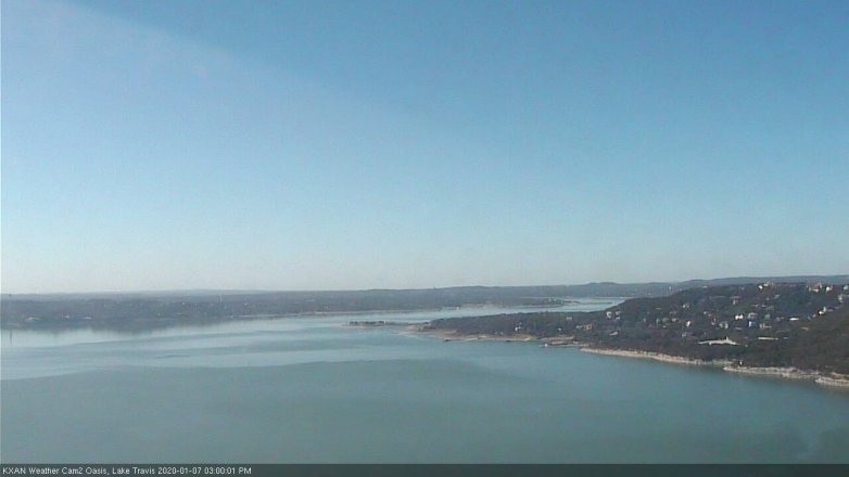 Lake Travis webcam, January 7, 2020 3:00 PM CT