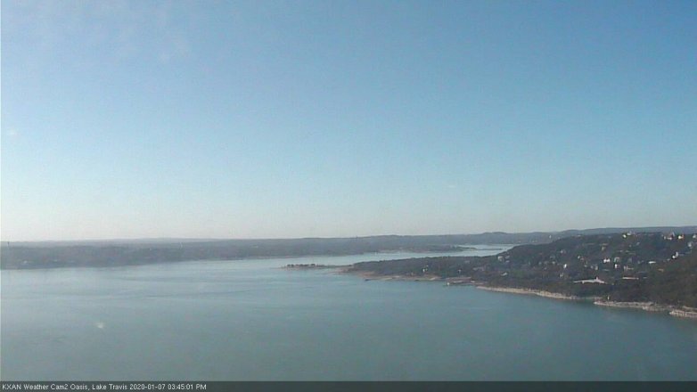 Lake Travis webcam, January 7, 2020 3:45 PM CT