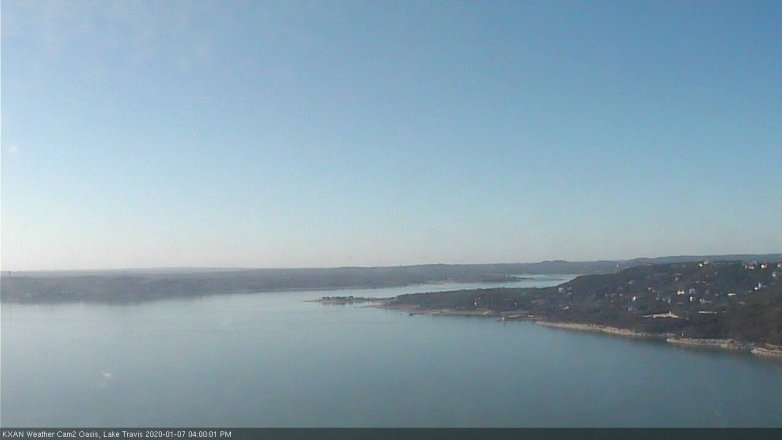 Lake Travis webcam, January 7, 2020 4:00 PM CT