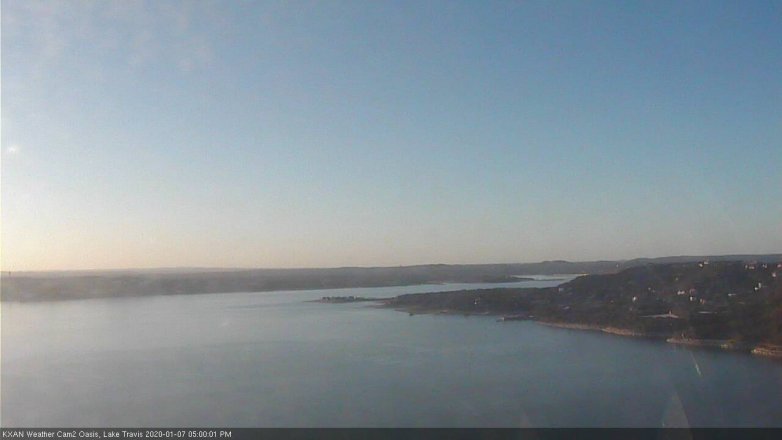 Lake Travis webcam, January 7, 2020 5:00 PM CT