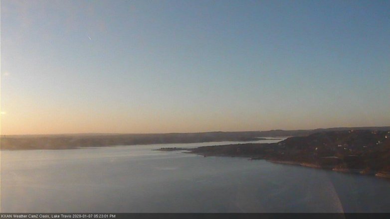 Lake Travis webcam, January 7, 2020 5:25 PM CT