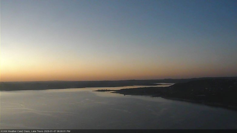 Lake Travis webcam, January 7, 2020 6:00 PM CT
