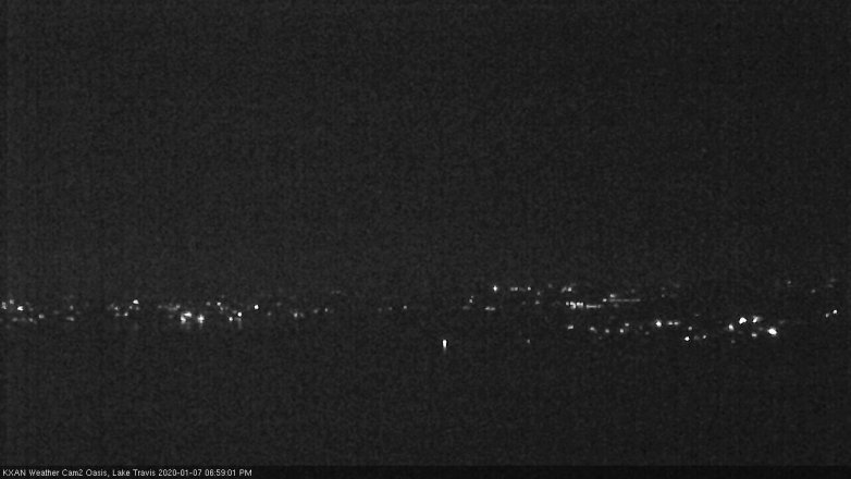 Lake Travis webcam, January 7, 2020 7:00 PM CT