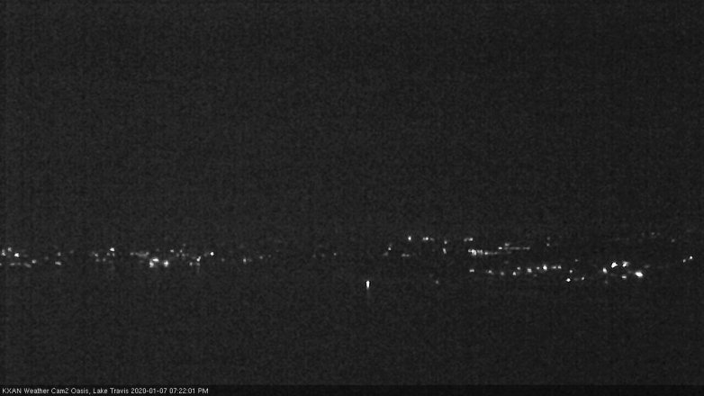 Lake Travis webcam, January 7, 2020 7:25 PM CT
