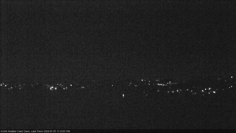 Lake Travis webcam, January 7, 2020 11:25 PM CT