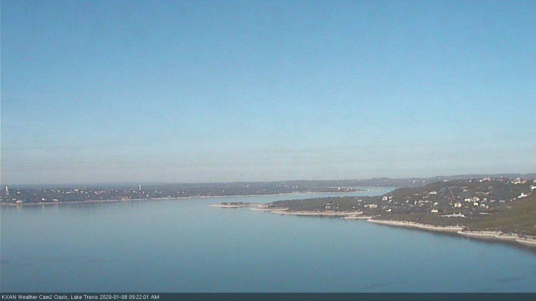 Lake Travis webcam, January 8, 2020 9:25 AM CT
