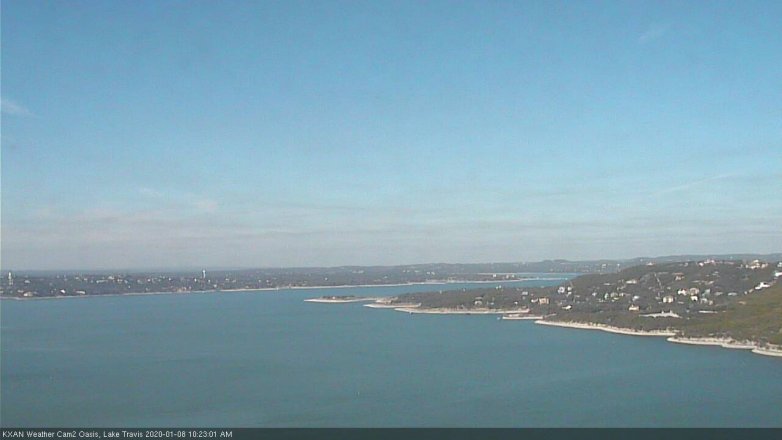 Lake Travis webcam, January 8, 2020 10:25 AM CT
