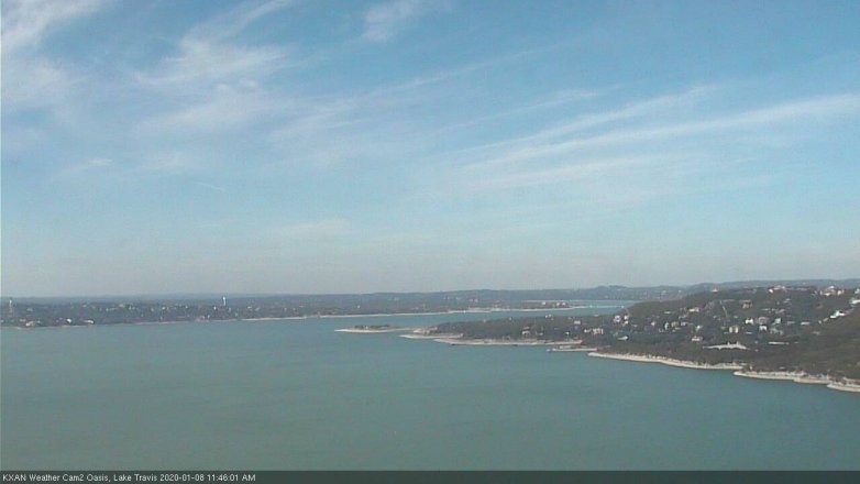 Lake Travis webcam, January 8, 2020 11:45 AM CT