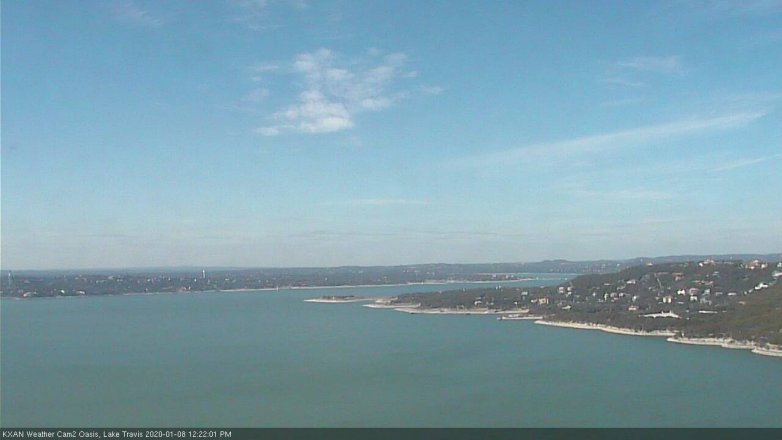 Lake Travis webcam, January 8, 2020 12:25 PM CT