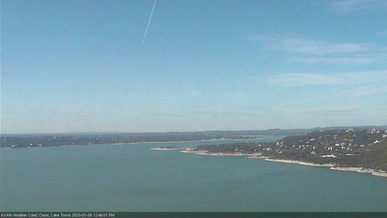 Lake Travis webcam, January 8, 2020 12:45 PM CT