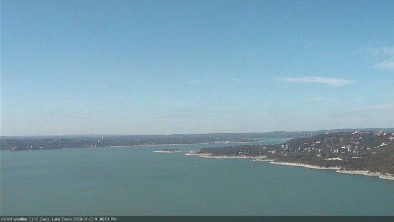 Lake Travis webcam, January 8, 2020 1:00 PM CT