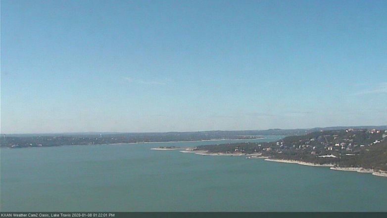 Lake Travis webcam, January 8, 2020 1:25 PM CT