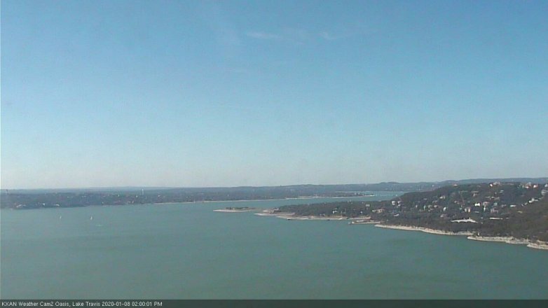 Lake Travis webcam, January 8, 2020 2:00 PM CT