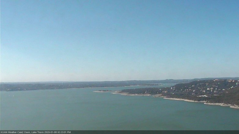 Lake Travis webcam, January 8, 2020 2:25 PM CT