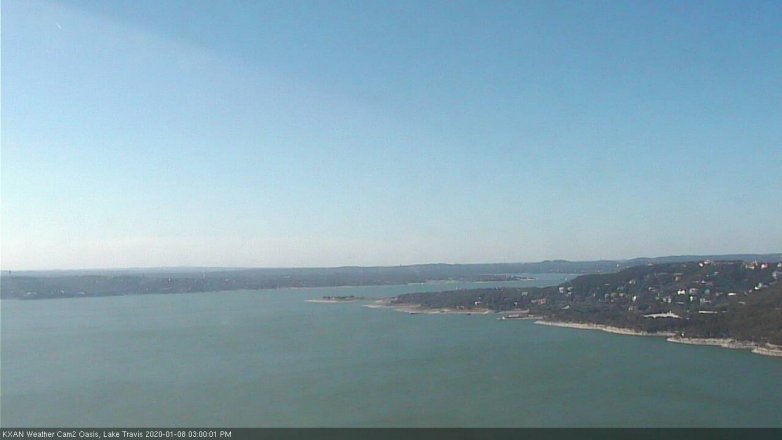 Lake Travis webcam, January 8, 2020 3:00 PM CT