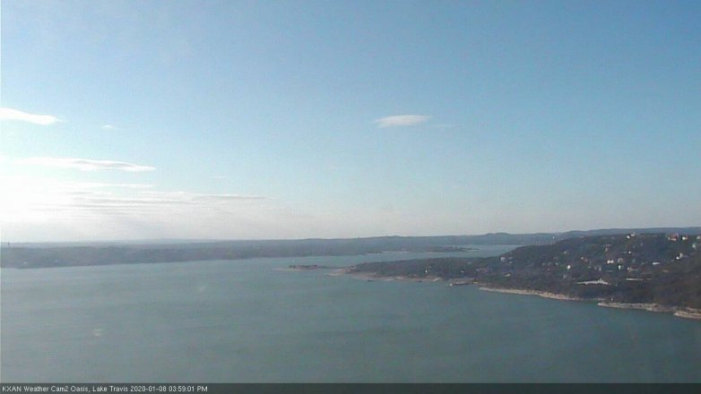 Lake Travis webcam, January 8, 2020 4:00 PM CT