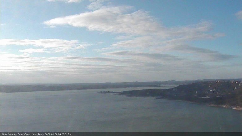 Lake Travis webcam, January 8, 2020 4:25 PM CT