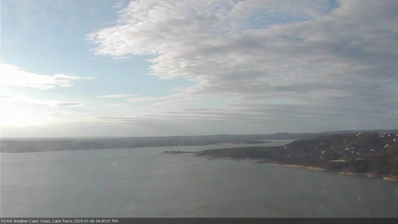 Lake Travis webcam, January 8, 2020 4:45 PM CT