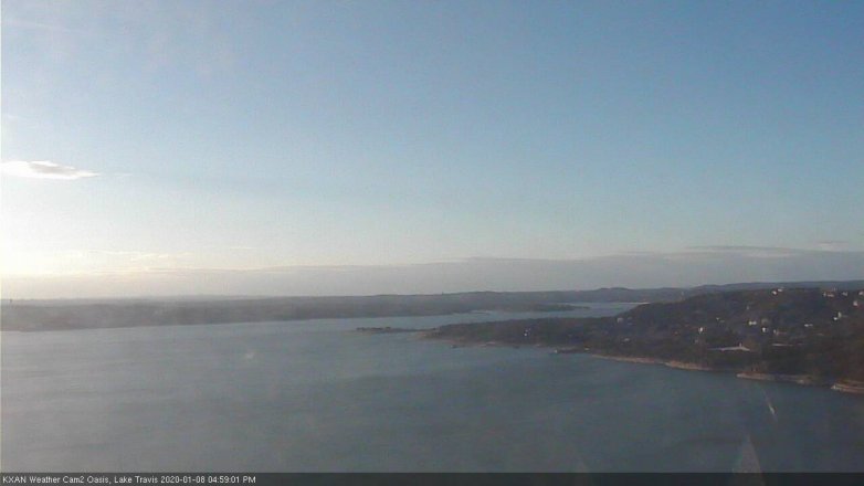 Lake Travis webcam, January 8, 2020 5:00 PM CT
