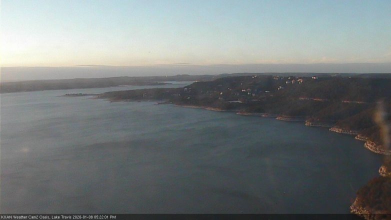 Lake Travis webcam, January 8, 2020 5:25 PM CT