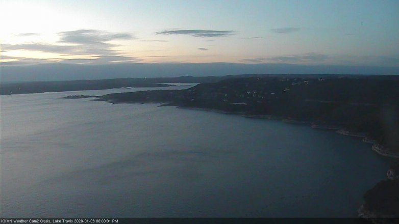 Lake Travis webcam, January 8, 2020 6:00 PM CT