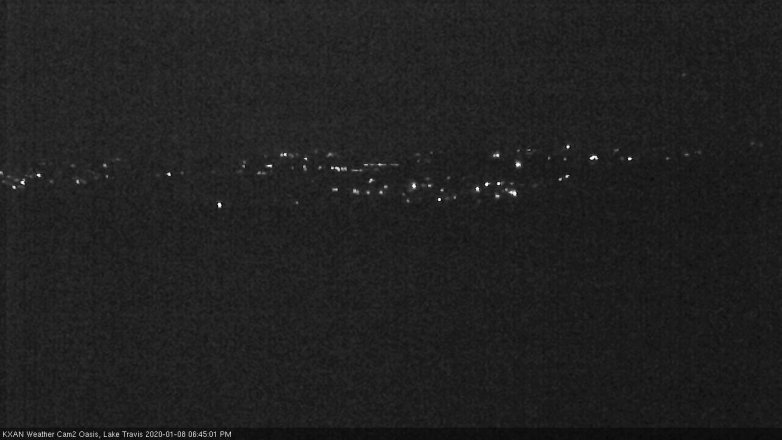 Lake Travis webcam, January 8, 2020 6:45 PM CT