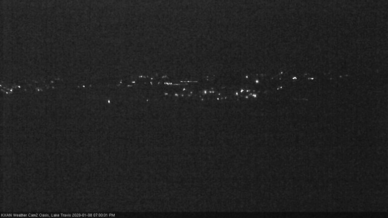 Lake Travis webcam, January 8, 2020 7:00 PM CT