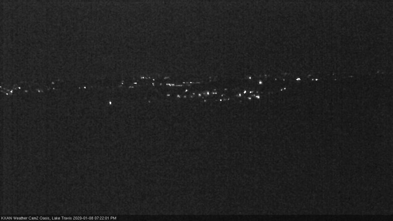 Lake Travis webcam, January 8, 2020 7:25 PM CT