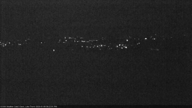 Lake Travis webcam, January 8, 2020 8:25 PM CT