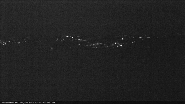 Lake Travis webcam, January 8, 2020 8:45 PM CT