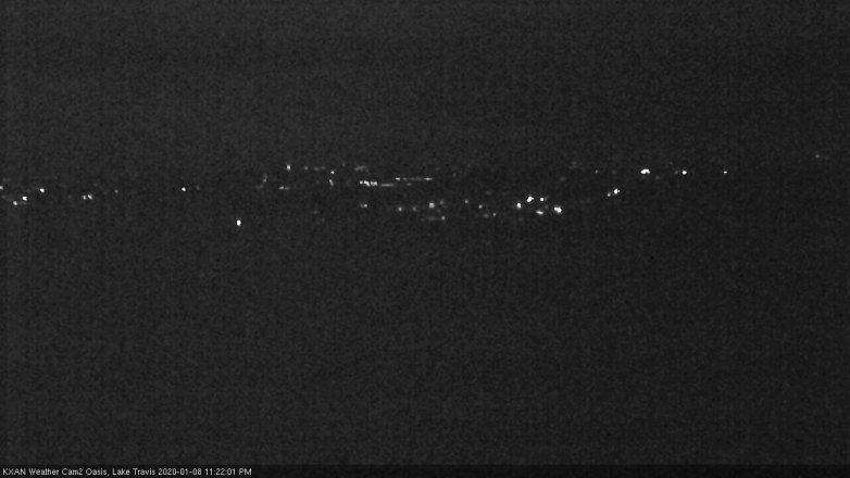 Lake Travis webcam, January 8, 2020 11:25 PM CT