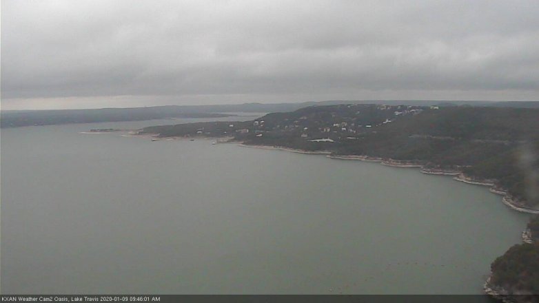 Lake Travis webcam, January 9, 2020 9:45 AM CT