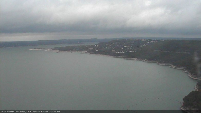 Lake Travis webcam, January 9, 2020 10:00 AM CT