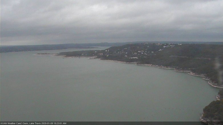 Lake Travis webcam, January 9, 2020 10:25 AM CT