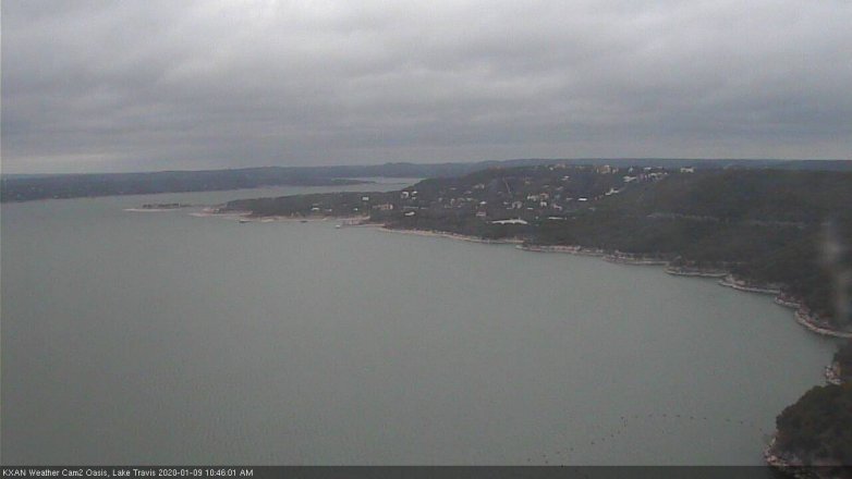 Lake Travis webcam, January 9, 2020 10:45 AM CT