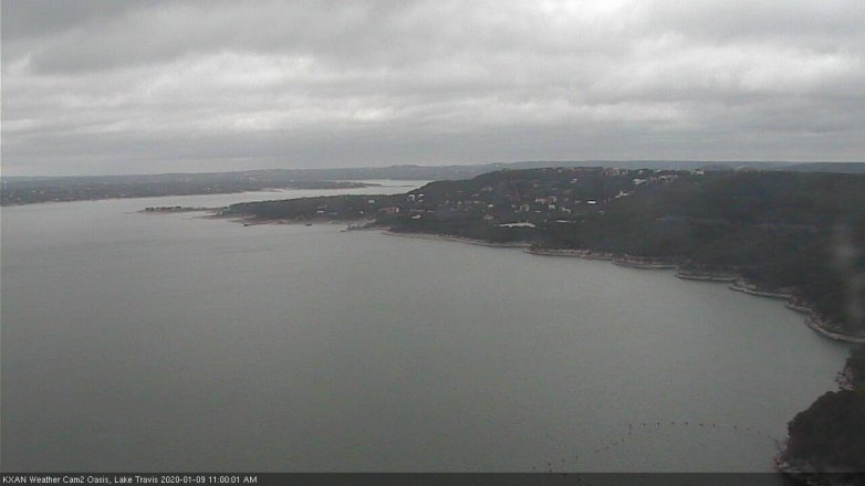 Lake Travis webcam, January 9, 2020 11:00 AM CT
