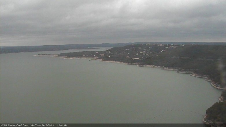 Lake Travis webcam, January 9, 2020 11:25 AM CT
