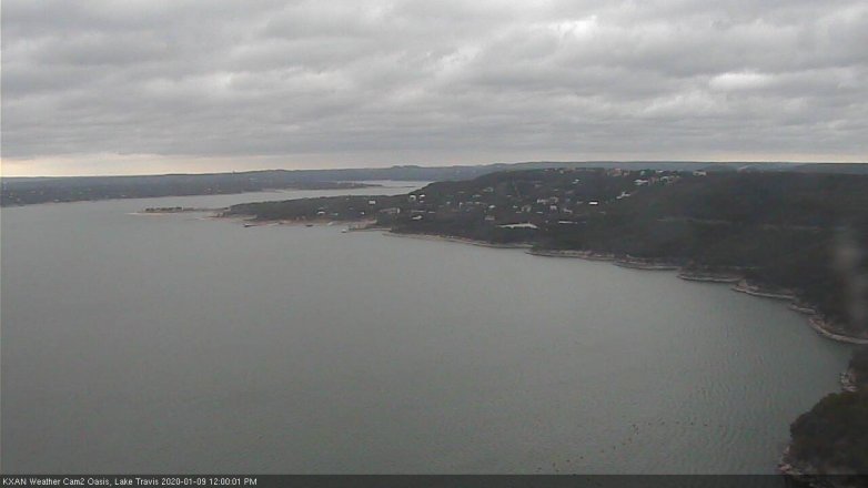 Lake Travis webcam, January 9, 2020 12:00 PM CT
