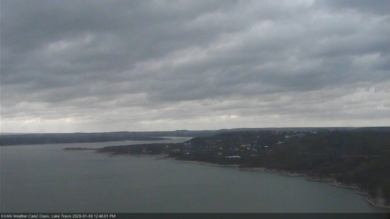 Lake Travis webcam, January 9, 2020 12:45 PM CT