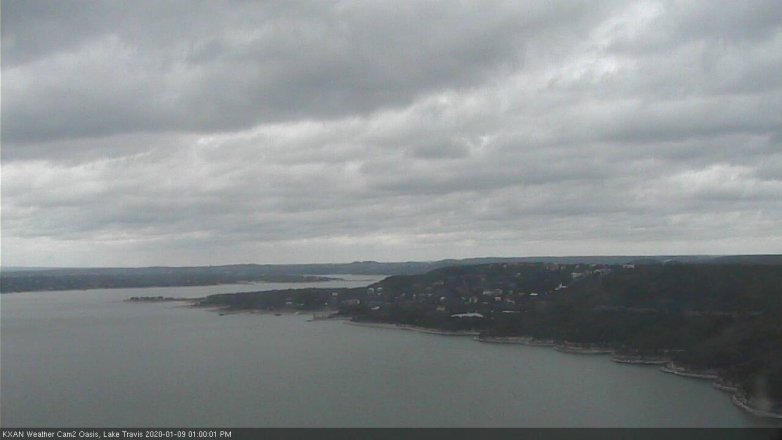 Lake Travis webcam, January 9, 2020 1:00 PM CT