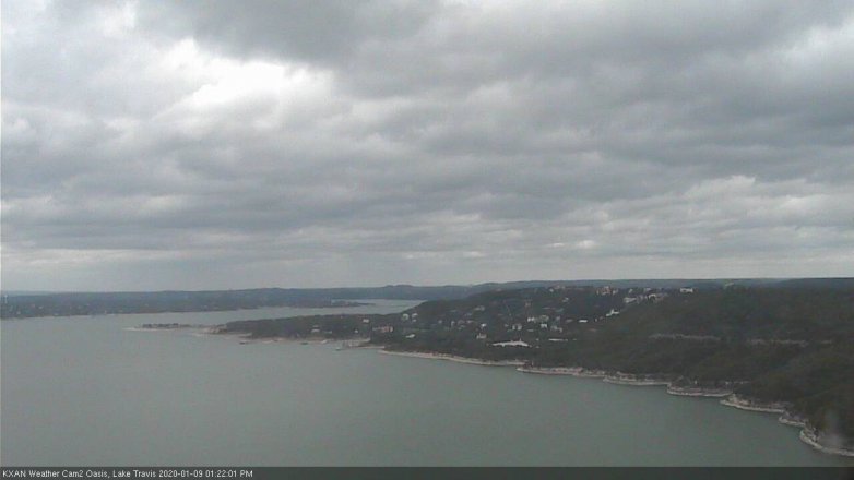 Lake Travis webcam, January 9, 2020 1:25 PM CT