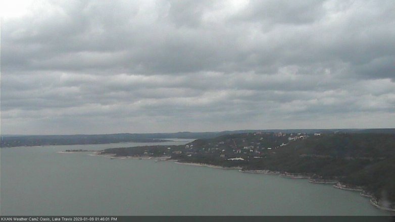 Lake Travis webcam, January 9, 2020 1:45 PM CT