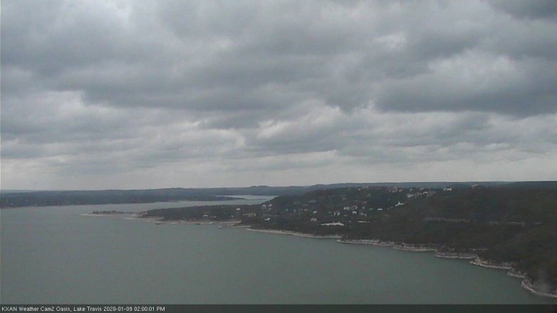 Lake Travis webcam, January 9, 2020 2:00 PM CT