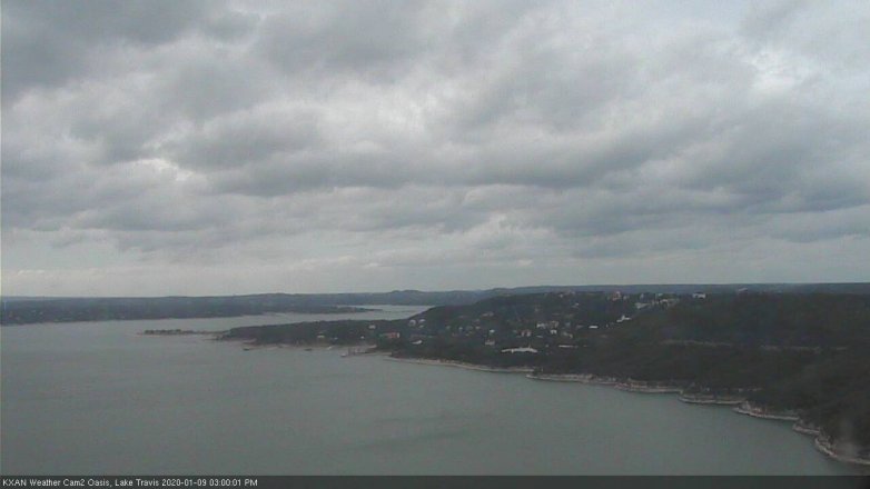 Lake Travis webcam, January 9, 2020 3:00 PM CT